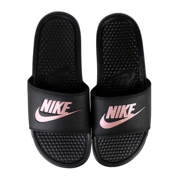 nike benassi black pink