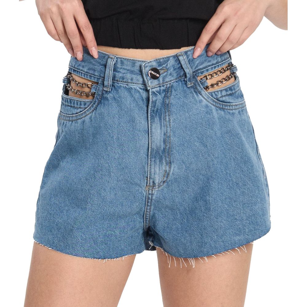 Shorts Jeans Para Mulheres Rasgadas No Meio Rio Médio Elástico Bainha Jeans  Curto Jeans Casual Shorts Hem Jeans Curtos Quentes Perfeitos Para O Verão  (Color : Blue, Size : S) : 