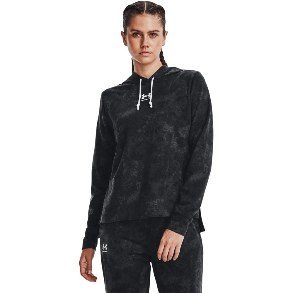 Moletom de Treino Feminino Under Armour Mesh Around Oversize Crew