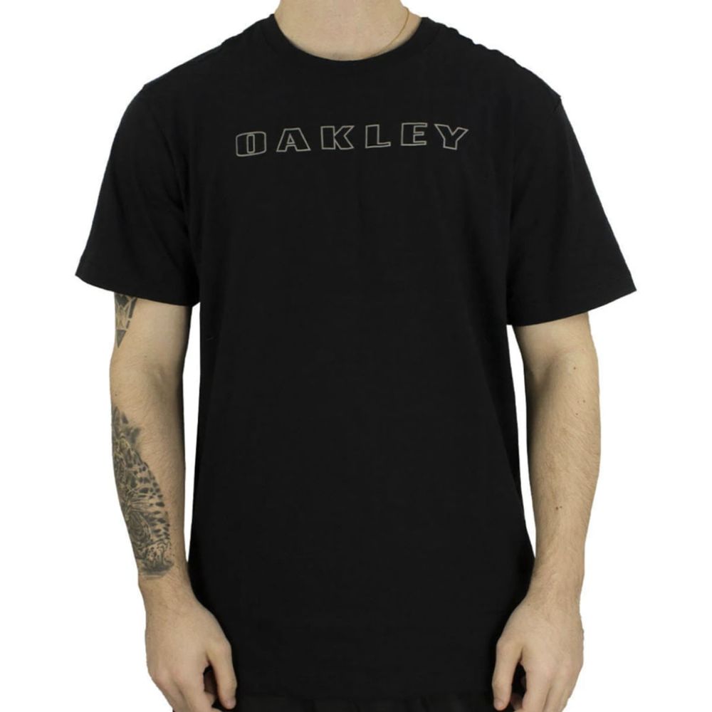 Camiseta Oakley O-Bark SS Tee Manga Curta - Jet Black