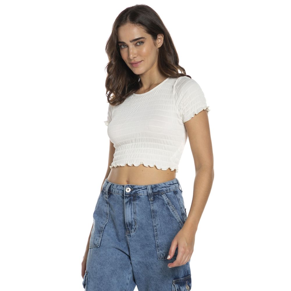 Cropped Feminino com Amarração - TN Less - Roupa Feminina - Firenze Modas