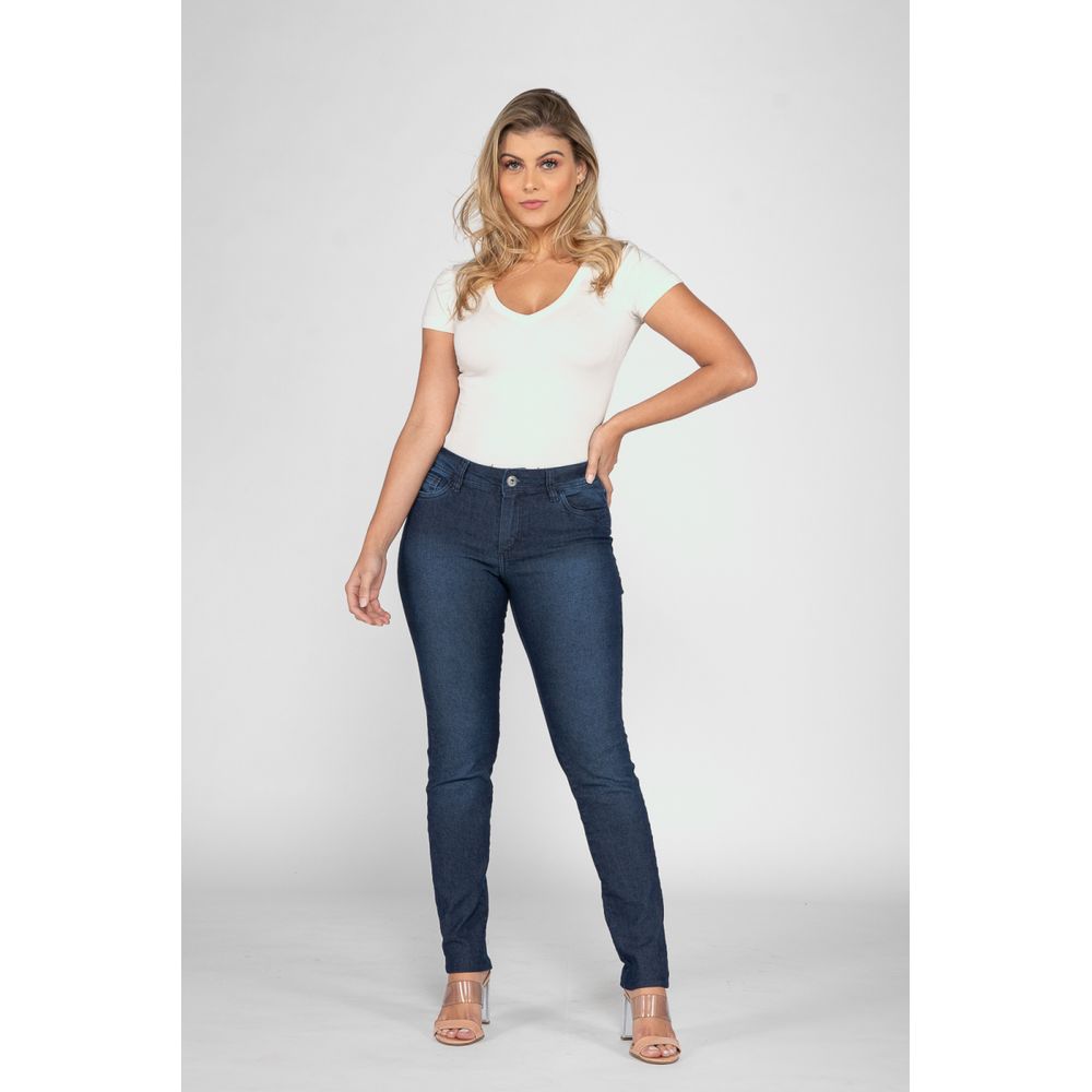 Calça Capri Feminina Sarja Jeans Cintura Média Com Lycra Levanta Bumbum  Modeladora Conceito Jeans 7878 Cores