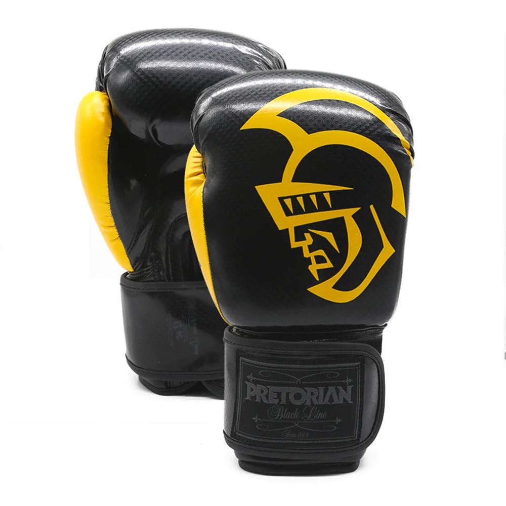 Kit Luva de Boxe Muay Thai - Naja Black Preto/Vermelho + Bandagem+Bucal