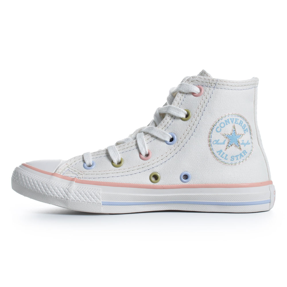 Tênis Infantil Converse All Star Cano Alto Branco Clássico na EuroBabyKids