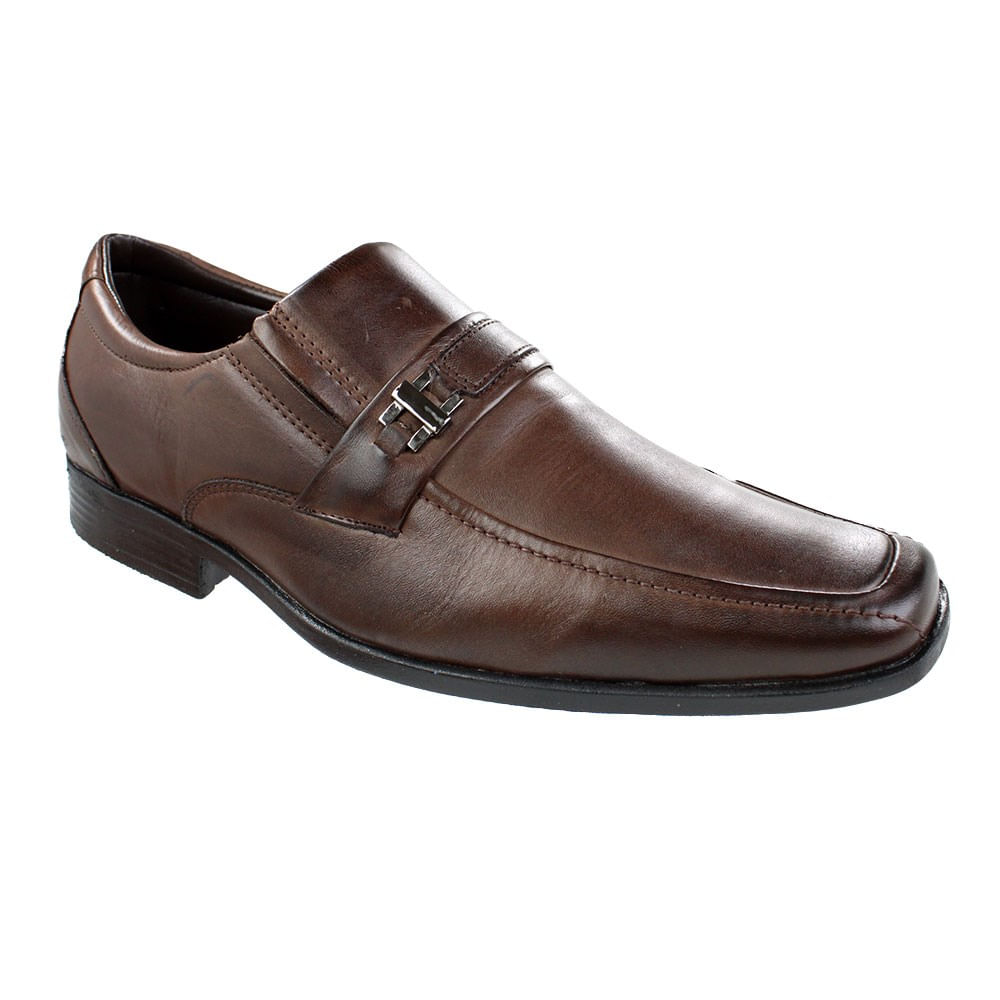 Sapato Social Pegada com Pesponto Couro Preto Preto - Studio Z