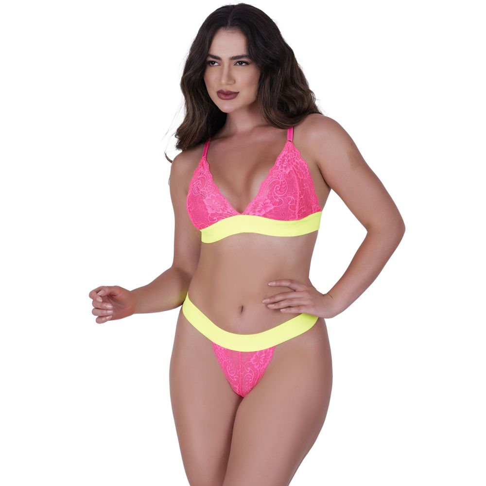 Comprar Conjunto Renda Anitta Concept Lingerie Amarelo - a partir