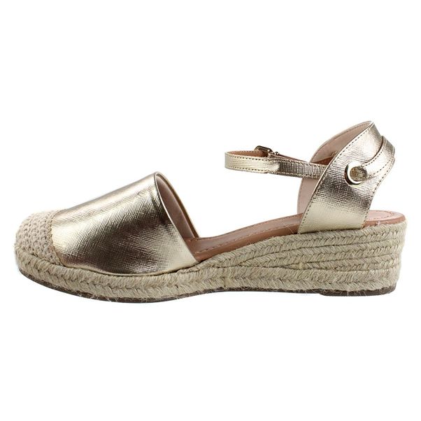 Sandalia Anabela Espadrille Bebece Rope Gold Dourado Oscar Calcados Oscar Calcados